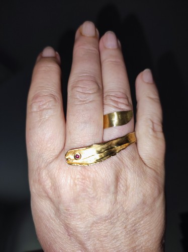 Ring gold 585 - gold, zweifingerring