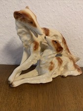 Windhund Greyhound Barsoi Porzellanfigur Sitzendorf