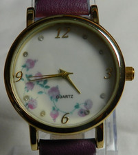 Lila/Gold JG Quarz Analog Damen Armbanduhr