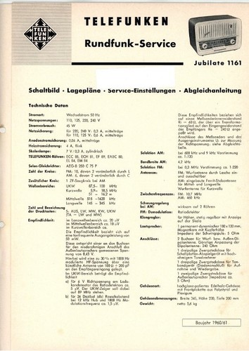 Telefunken service manual - telefunken,