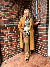 Damen Teddymantel Lange