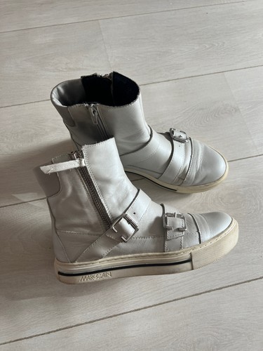 Marc cain leder stiefel grau - leder,