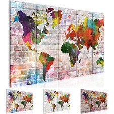 Wandbilder Set Weltkarte XXL