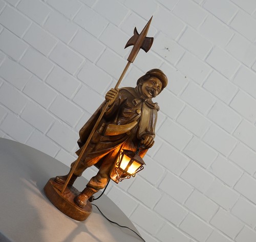 Holz nachtwächter mit laterne - holz,