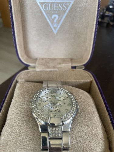 Guess silberne damenuhr mit - silberne,