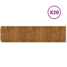 Rasenkante Cortenstahl 25x103 cm Set 20 wetterfest rostig Garten Wege Beete