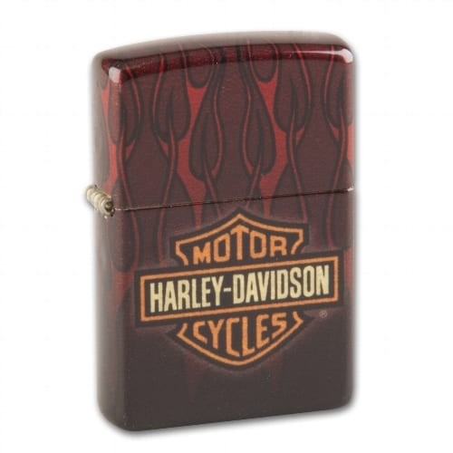 Zippo tumbled messing harley - tumbled,