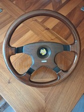 Momo Holz Lenkrad, nur das Lenkrad, incl. gratis Narbe unbekannt wozu sie passt