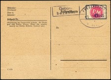 FREDERSDORF Sp 227FIV BRIEF, 1945, 6 Pf., RahmengrÃ¶Ãe 28x19 mm, groÃ
