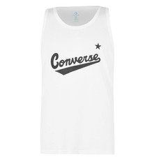 Converse Herren weiß Nova Baumwolle Tanktop Trägershirt Medium neu mit Etikett