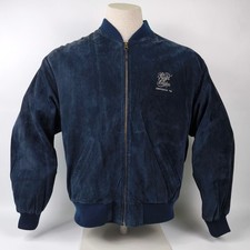 Chevignon Lederjacke Wildleder Right Choice dunkelblau Gr. XXL (XL) vintage 80s