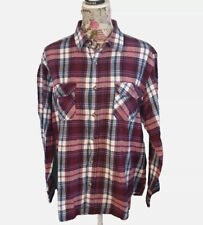 Camargue Flanellhemd Holzfällerhemd Bordeaux rot Herren Gr. L