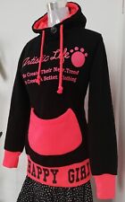 Sweatshirt mit Kapuze ? Größe M von P&L New Fashion Schwarz Neon Orange Tasche 