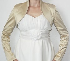 SATIN BOLERO LANGARM BEIGE