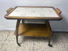 Teewagen, Servierwagen Holztisch  Tisch 50er/60er Jahre Fliesen Beistelltisch