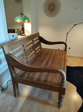 Teak Holz Lounge Liege, Sitztiefe 100 cm, Breite 160 cm, für Innen und Aussen