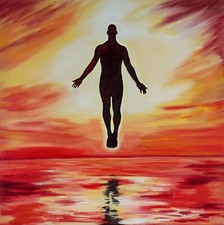 Relax Mann Ölmalerei 60x60 cm