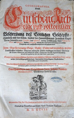 Chronik cosmographie welt - chronik,
