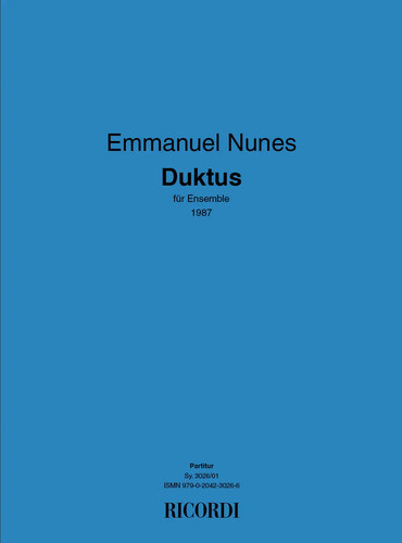 Emmanuel nunes duktus - |,