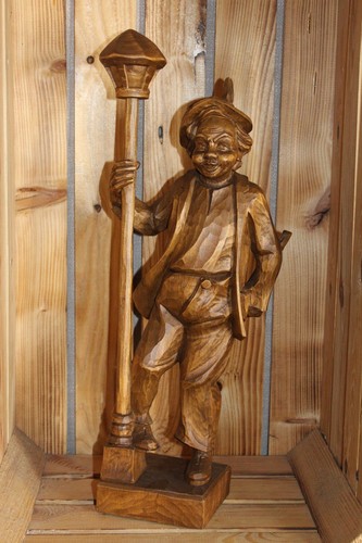 Antike holzfigur betrunken - xl,