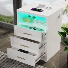 Nachttisch LED Hochglanz