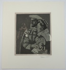 Eberhard Schlotter/ Farbadierung/handsigniert/ 300 Exemplare/Don Quijote/403