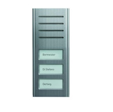 TCS Außenstation ASX13003-0010 mit 3 Klingeltaster, eloxiert natur