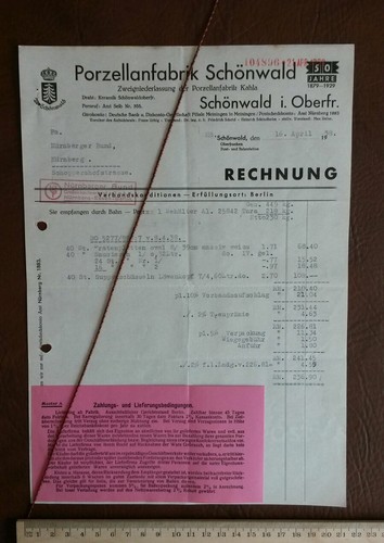 Porzellan fabrik schönwald - porzellan,