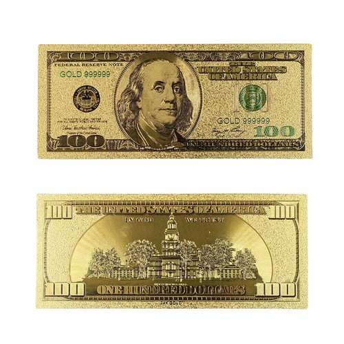 100 usa dollar - 100, gold