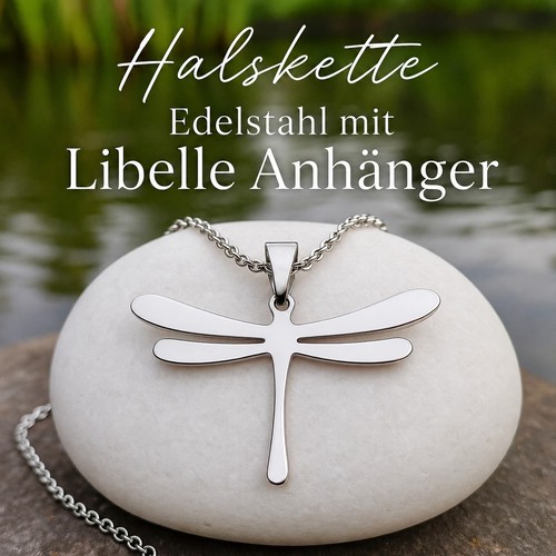 Libellen halskette edelstahl - libellen,