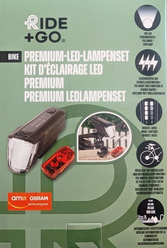 Ride led fahrradlampenset - ride+go,