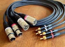 4x2 Meter XLR-Cinch-Kabel schwarz für Revox PR99 Studer A721 A710 A810 A807 A812