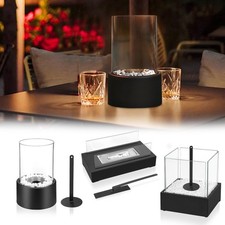 Tischfeuer Tischkamin Feuerstelle Edelstahl Glas Kamin Dekorative Kaminfeuers