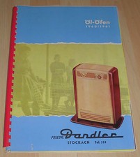 dachbodenfund katalog öl öfen ofen prospekt 1960 / 61 dandler alt techn dat heft