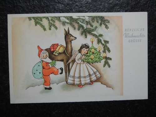 Alte weihnachtsmann mit - ak,