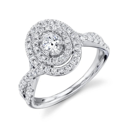 Oval diamant verlobungsring - oval,