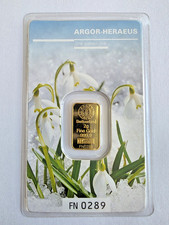Goldbarren 2 Gramm Argor-Heraeus " Following Nature Winter 2019 " 999.9 Feingold
