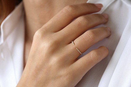 Diamant goldring offen pave - goldring,