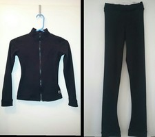 Eiskunstlauf Trainingsset , 2 Teiler Sport, Warm Gr 122-128 Mädchen, Kürkleid 