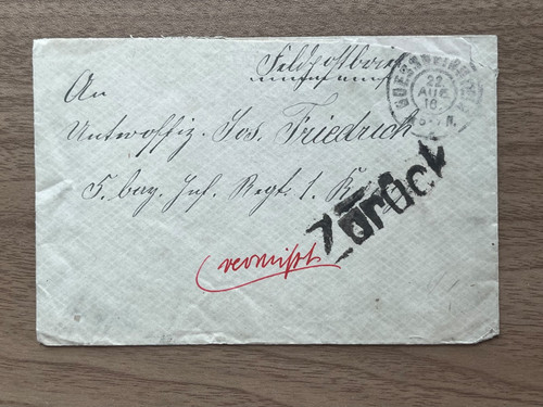 Postal cover 1916 - postal, wwi