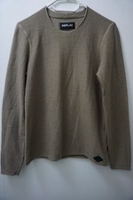 Replay Wolle Feinstrick Pullover Braun Langarm Gr S gut erhalten 
