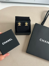 Chanel Ohrringe Golden CC crystal double neu full packaging