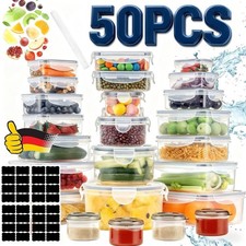 50 Stück Vorratsdosen mit Deckel Luftdicht Frischhaltedosen Aufbewahrungsbox Set