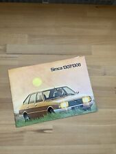 Prospekt Simca Simcy Chrysler