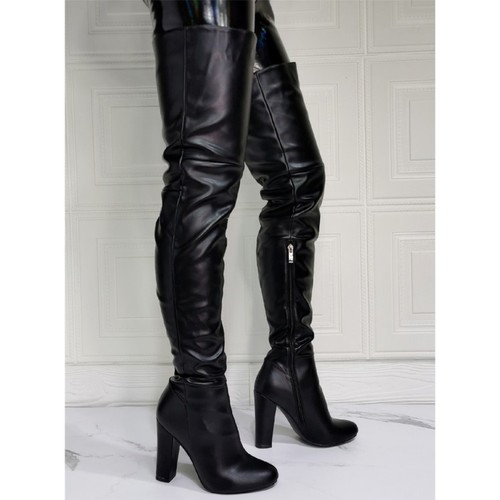 Women sexy thigh high block - sexy,