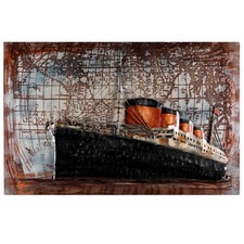 Wandbild Metallbild 3D Vessel