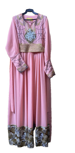 Luxury pink kaftan maxi - pink,