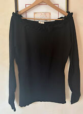 VALENTINO Pullover Damen Strickpullover Gr.38-40 Schwarz Schleife Bestickt