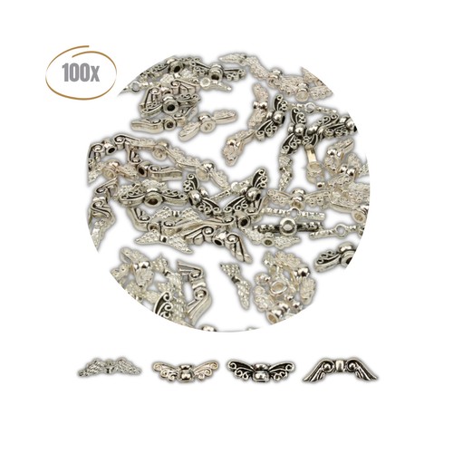 100x flügelperlen 15mm - flügelperlen, 12-15mm