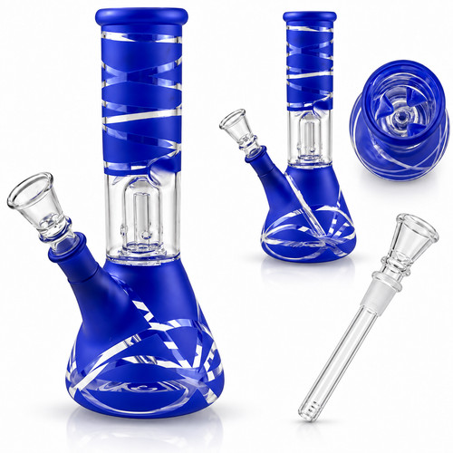 Glasbong blau mit perkolator - glasbong,
